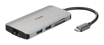 8-IN-1 USB-C HUB WITH HDMI ETHERNET/CARD READER/PDELIVE RY