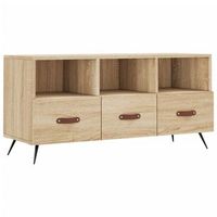 mueble de tv madera de ingenieria roble sonoma 102x36x50 cm vidaxl