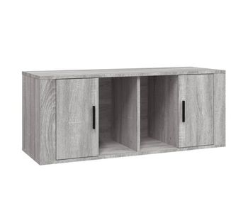 Mueble tv - mesa de tv madera contrachapada gris sonoma 100x35x40 cm
