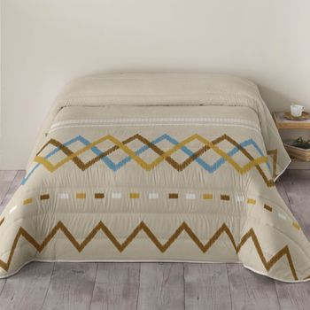 Naturals - Edredón Estampado Cama 180 - Microfibra Poliéster - 300 Gr -fabricado En España - Zigzag