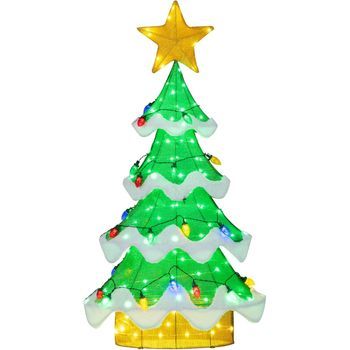 Décoration De Sapin De Noël Artificiel Costway 34 Lumières En Forme De Fraise (130 Cm)