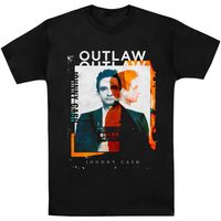 johnny cash camiseta manga larga outlaw para mujer