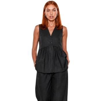 I Am Blusa Gilet Lino Bottoni 17589 para mujer
