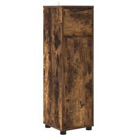 gabinete de bano roble ahumado 305 x 30 x 101 cm vidaxl