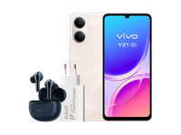 vivo y21 5g champagne gold 256gb 4gb ram 674 1200 nit mediatek dimensity 6300 6500mah  auriculares tws 3e cargador flashcharger 44w