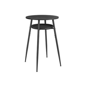 EKHO Colección - Mesa de Bar con Almacenaje, Negro Ébano + Negro Tinta