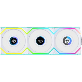 Lian Li UNI FAN SL Wireless LCD 120 Pack Triple Ventilador Suplementario 120mm Blanco