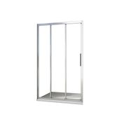 aica mampara de ducha corredera 3 hojas perfil cromado vidrio antical 6mm 1154-1200x1950mm