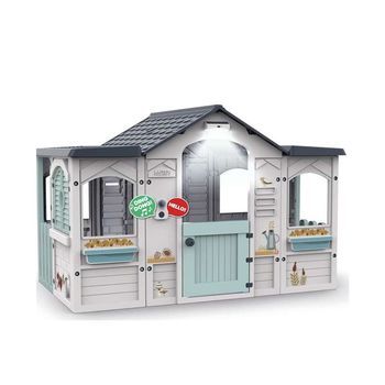 Casa Luma House Con Luz Y Sonido. Ventanas Abatibles,buzón Para Cartas Y Una Gatera.facil Montaje.159x103x104 Cm.