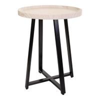 mesa centro de metal negro d45x57