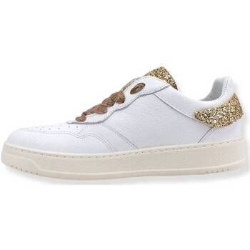 Fourline Deportivas Moda 4LINE Sneaker Donna Low Max Bianco Glitter Oro X20 para mujer