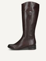 caprice boots brown made of leather with block heel size 38