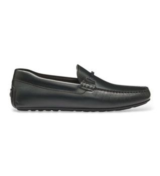 BOSS para hombre. 50548100 Mocasines de piel Noel Mocc negro (40), Plano, Ninguno, Casual, Clásico