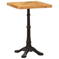 mesa de bistro marron 50 x 50 x 76 cm madera de mango maciza