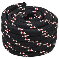 cuerda para barco 3 mm 50 m negro y rojo pp vidaxl