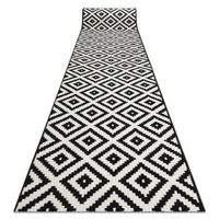 alfombra de pasillo bcf morad diamantes negro  crema 60 cm 60x310 cm