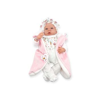 Reborn Buzo Blanco Punto Mecanismo Real Almohada Lactancia Ref: 18302-24 50 Cm
