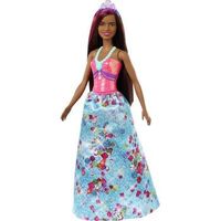 barbie dreamtopia top rosa y falda estampada gjk15