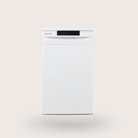 evvo lavavajillas 45 cm d1 slim 9 cubiertos 5 programas bandeja ajustable panel oculto blancoinoxidable