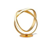 lampara sobremesa aluminio color dorado serie lazas 33cm