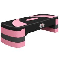 homcom step de aerobic para fitness antideslizante con altura regulable 3 niveles de 101520 cm carga 150 kg 80x31x20 cm rosa