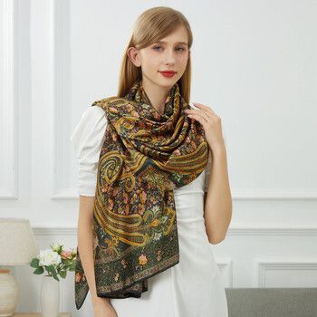 V 1969 Bufanda Estola de seda Fiore Barocco para mujer