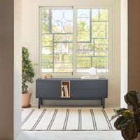 mueble de tv 1 puerta 2 cajones de 140 cm gris antracita