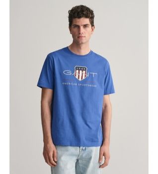 Gant para hombre. 2003199 Camiseta Archive Shield azul (XL), Casual, Algodón, Manga corta