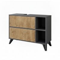 mueble bajo lavabo leano 80 x 62 cm con 2 cajones vicco