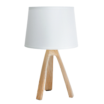 Aigostar - Lámparas de Mesita de Noche, Lámpara de Mesa E14, Pantalla de Tela, Lámpara Escritorio Diseño Clasico Vintage para Dormitorio, Estudio, L18 x H31cm