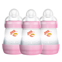 mam self sterilising anti-colic bottle pink