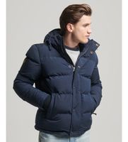 superdry para hombre m5011743a cazadora acolchada con capucha everest marino s casual poliester manga larga