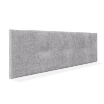 Cabecero De Lana Natural Con Botones 160x50cm Camas 150/160 - Gris Claro