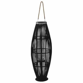 Portavelas Colgante Bambú Negro 95 Cm Vidaxl