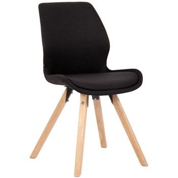 Silla De Comedor Luna Tela Negro 58x49x87.5 Cm Clp