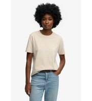 superdry para mujer w1011853c camiseta luxe beige s casual algodon manga corta