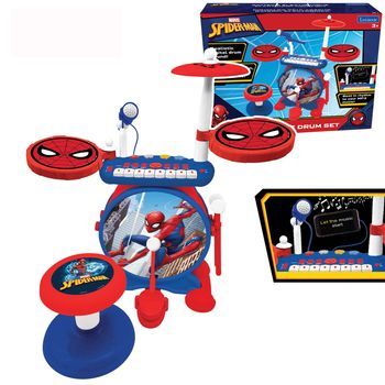 Spider-man My Rock Band Batería Con Luz Y Asiento
