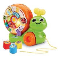 carrito de arrastre musical vtech rouli-escargot maxi con concha giratoria y luces