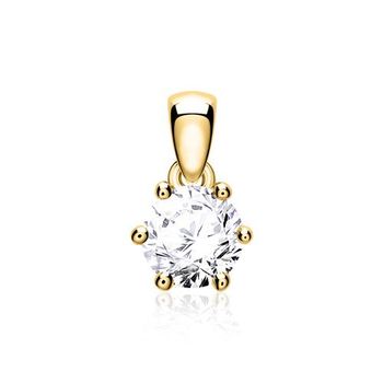 Colgante de oro de 14 quilates con diamante