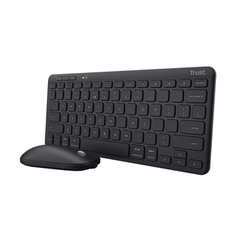 TECLADO + MOUSE INALAMBRICO TRUST LYRA MULTIDISPOSITIVO (USB Y 2 DISP BT) RECARGABLES 25061