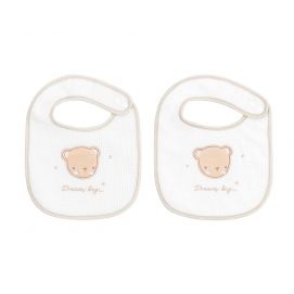 Set de 2 baberos rizo+pique Dream Big Beige