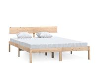 estructura de cama de madera maciza de pino 140x190 cm