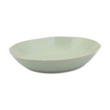 Fuente para servir grande, cerámica de gres, verde, 39 cm