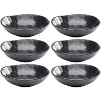 plato hondo negro o22cm - juego de 4