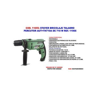 Taladro Percutor Stayer Bricolaje 710w Autth710a