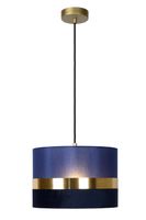 lampara colgante de lino 1xe27 azul