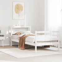 cama individual  cama de adulto  estructura de cama sin colchon madera maciza blanca 75x190 cm cfw339687