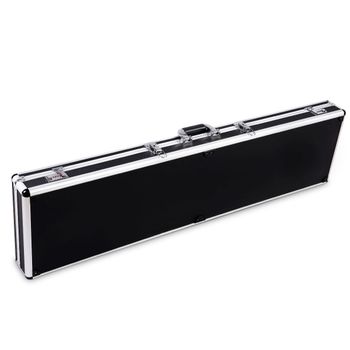 Costway Estuche rígido para rifles de aluminio Estuche para pistolas con 2 cerraduras de combinación negro