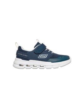 Zapatillas Skechers Glide-Step Flow Niño Navy Trubuck/ White Mesh/ Carolina Blue