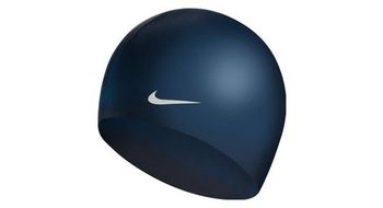 Nike swim gorro de natacion de entrenamiento de silicona solida azul oscuro